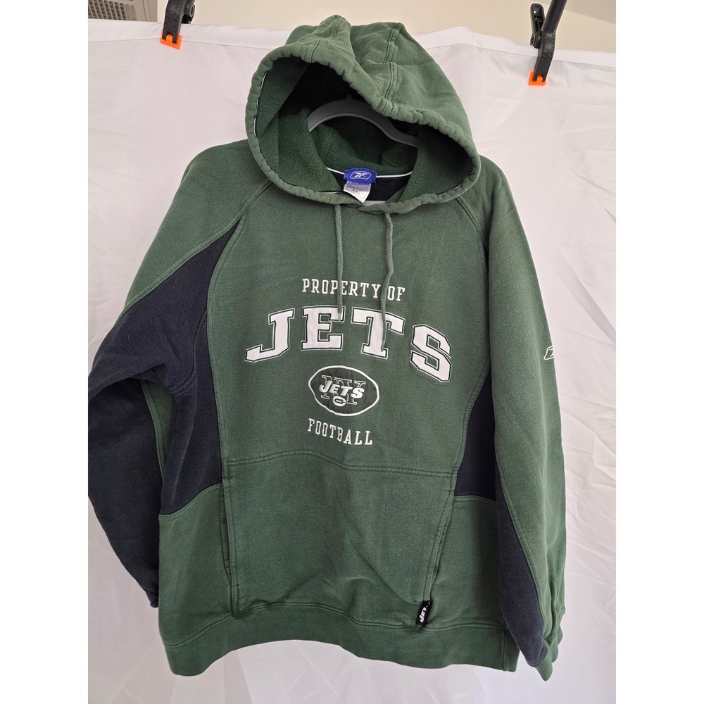 Reebok New York Jets NFL‎ Football Property of Jets Hoodie Green M